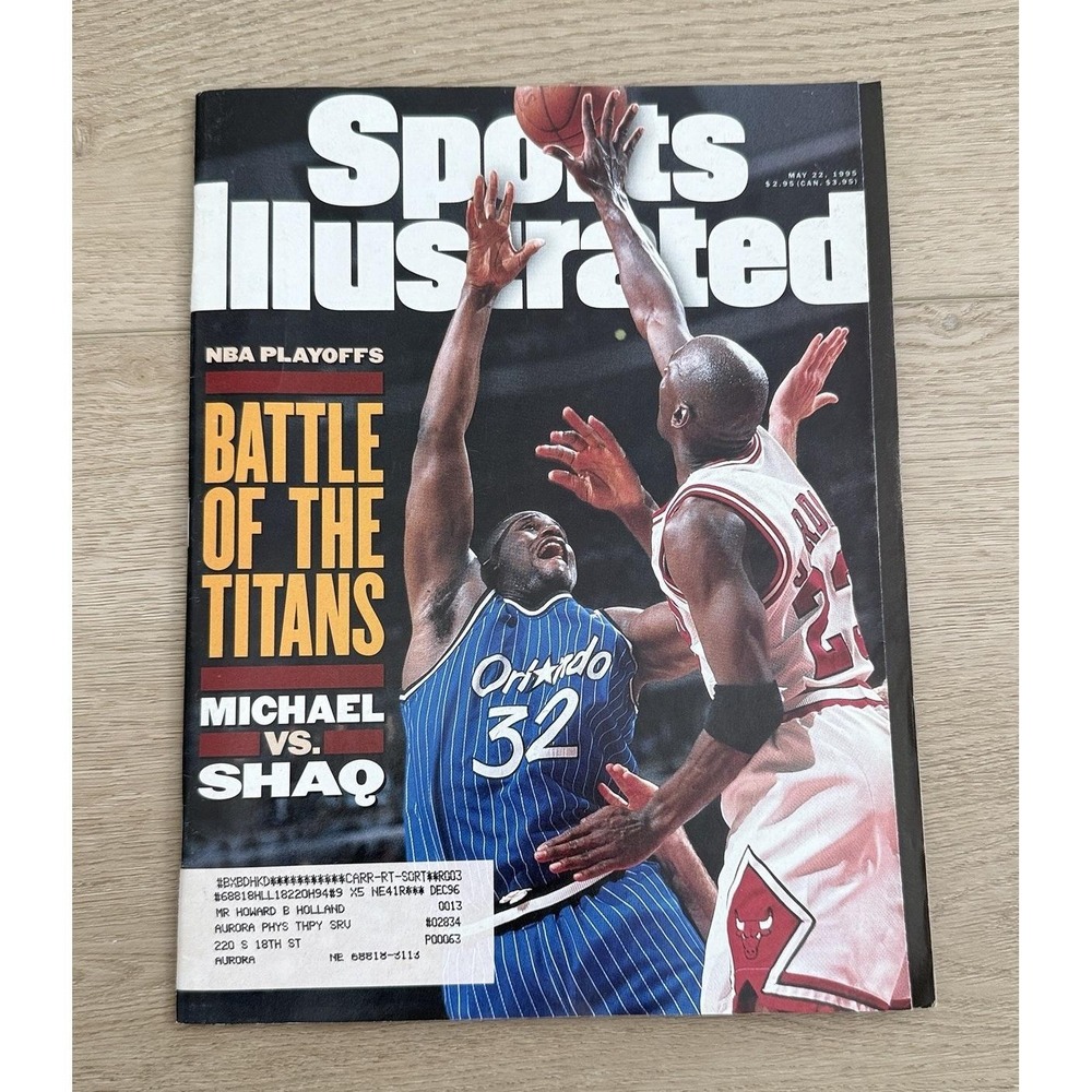 Michael Jordan Sports Illustrated Battle of the Titans May 22 1995 Shaq